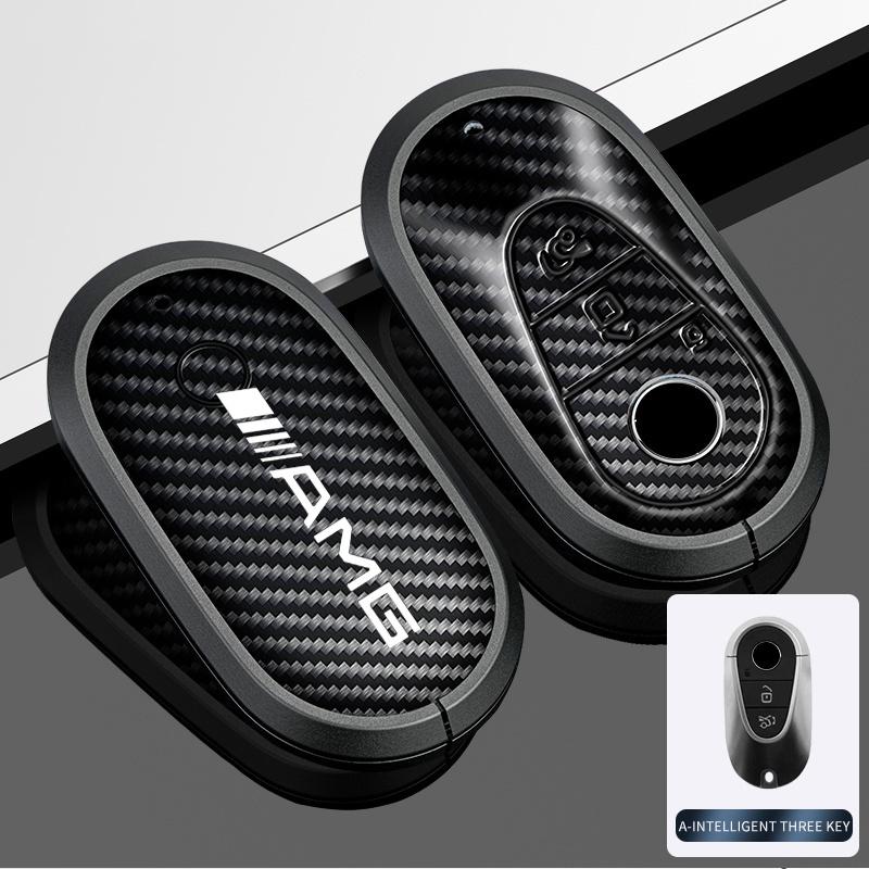 AABCV1 Car Key Case Cover Accessories For Mercedes Benz A C E S G Class GLC CLE CLA GLB GLS W177 W205 X167 AMG W223 W206 C260 C300 S400