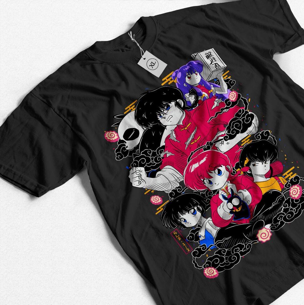 Футболка Ranma Саотомэ Генма Панда Хэмппу Румико Такахаси Девочка Кавайная Футболка Унисекс Футболка