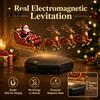 Floating Christmas Decoration Santa Sleigh, Flying Sleigh Magnetic Levitation Display, Compact Table Ornament Claus Tabletop Decor for Home,