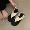2024 Summer New Fashion Comfortable Women's Shallow Mouth Casual Low Heel Flat Sandals