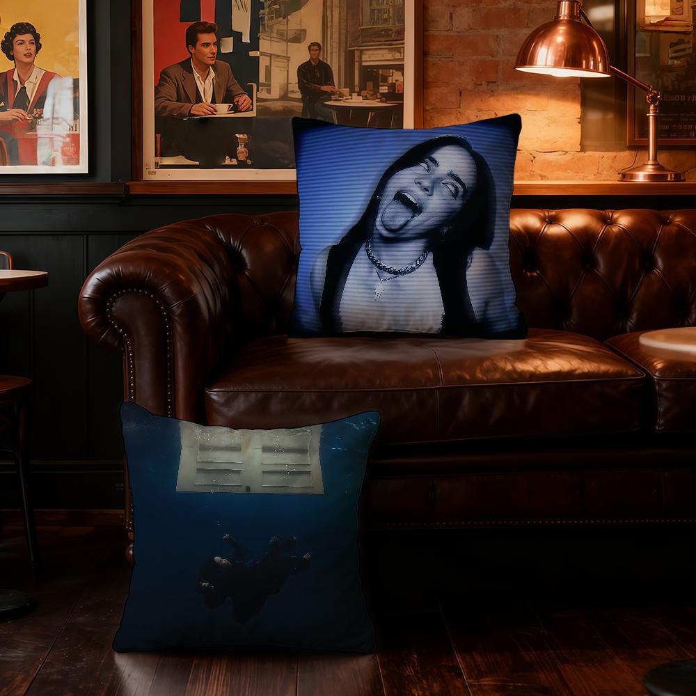 Певец B-Билли Айлиш-Eilish-ES наволочка для подушки Дом Постельное белье Диван Гостиная Наволочка Простая Мягкая для кожи Чехол на подушку Подарок на вечеринку