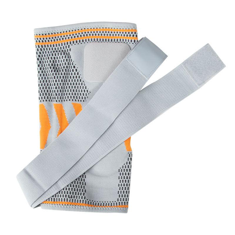 Спортивные силиконовые наколенники с двойным ремешком для мужчин и женщин, пружинная поддержка, защита мениска, дышащая велосипедная спортивная защитная экипировка