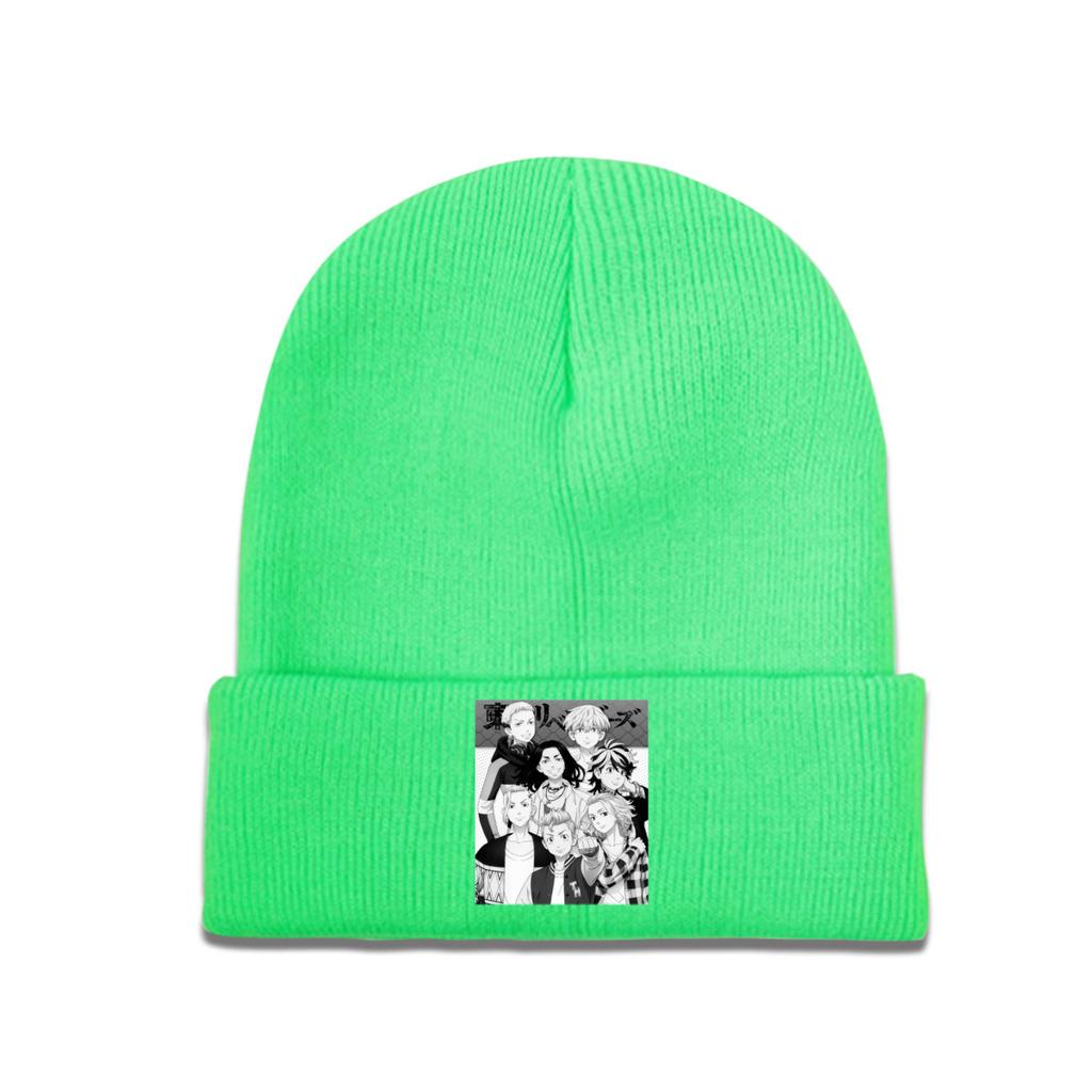 Tokyo Revengers Knitted Hat Women's Unisex's Beanie Winter Hat Manga Anime Warm Melon Cap