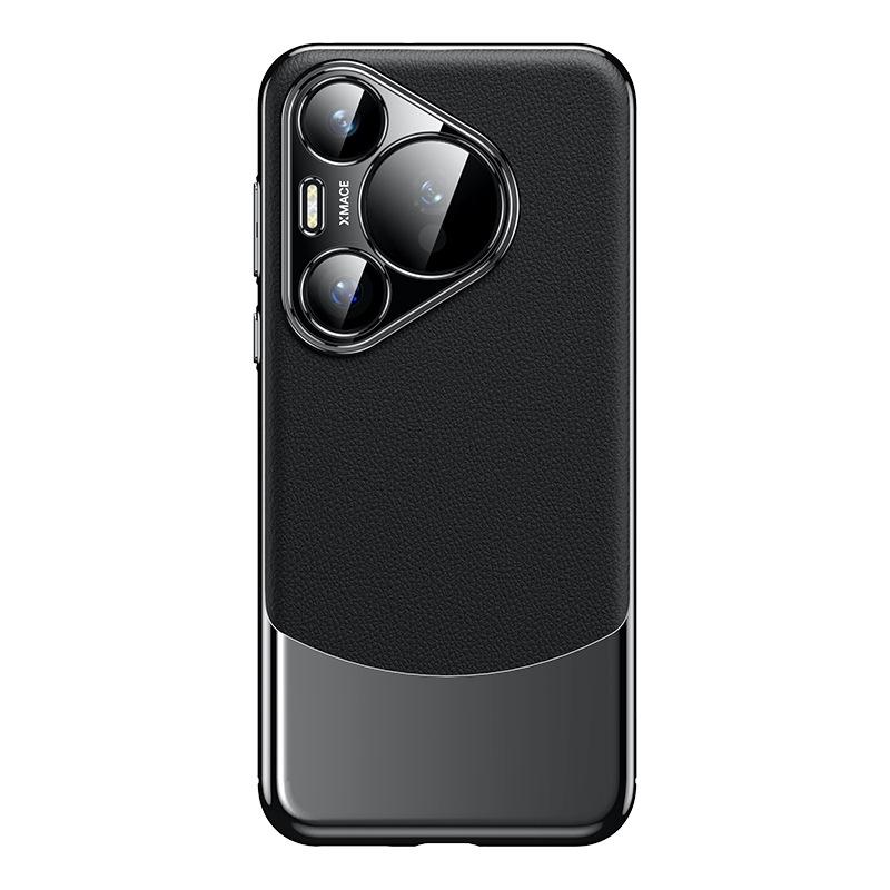 Подходит для Huawei Pura70pro Чехол для мобильного телефона Гальваническое покрытие P70 Противоударный Объектив Все включено Бизнес Мужской Семьдесят Высококлассный Кожаный чехол