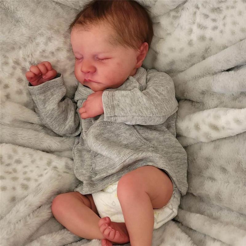Реалистичная кукла-реборн 45 см, ручная работа, ультрареалистичная, 3D-расписанная вручную, реалистичная коллекционная виниловая кукла для подарка