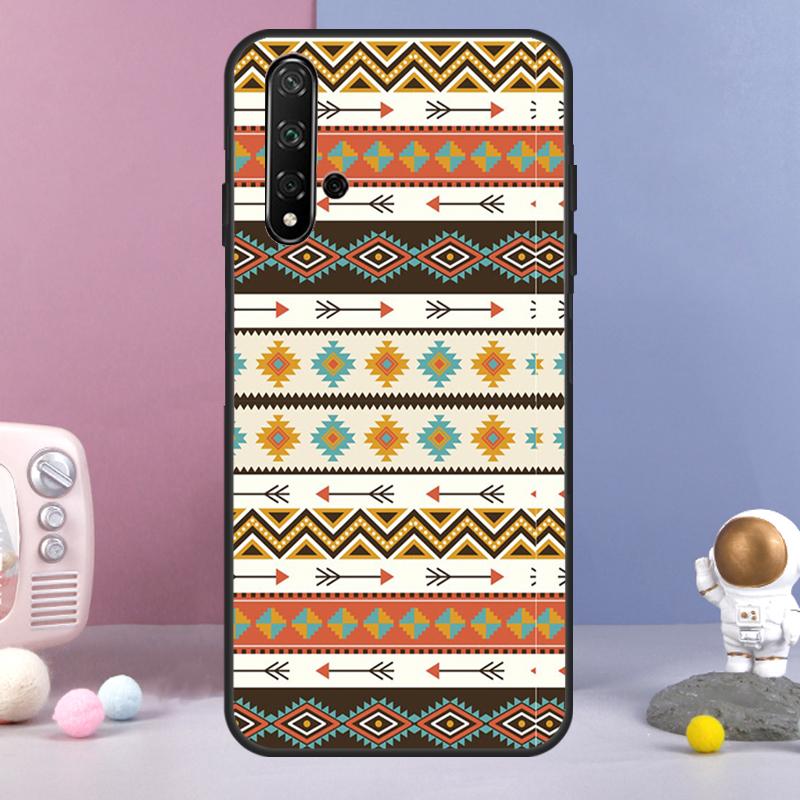 Бесшовный племенной Boho в стиле коренных американцев Для Huawei Nova 7i 8i 11i 12i 12s Y73 Y70 Y90 Y60 Y72 Y61 Y91 9 10 SE P30 Pro P40 Lite Чехол