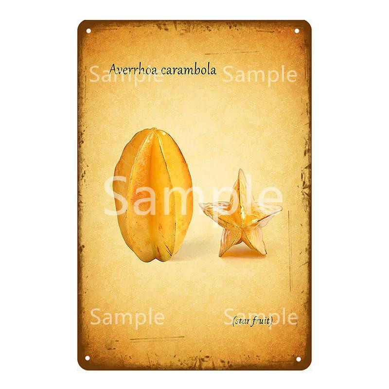 Памятная доска Thatchers Фрукты Бананы Металлическая вывеска Винтажное украшение фермы Домашний декор Наклейка на стену Магазин Живопись Постер для ресторана YL168