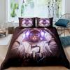 Galaxy Cat Duvet Cover Set Girls 3D Digital Cat Bedding Set Galaxy Colorful Cat Starry Sky Comforter Cover Lover Quilt Cover