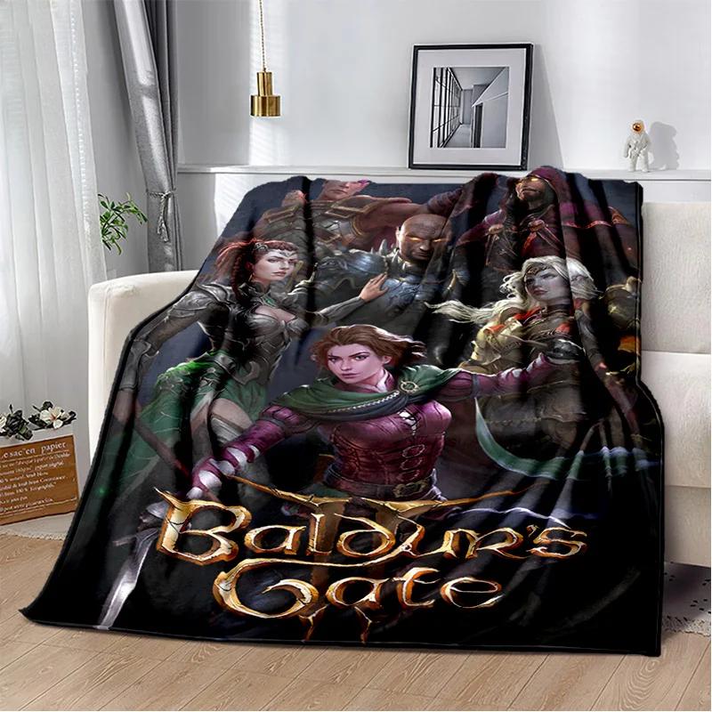 Мультяшное 3D одеяло для игры Baldur Gate 3, Мягкое плед-одеяло для дома, спальни, кровати, дивана, пикника, путешествий, офиса, покрывало для детей