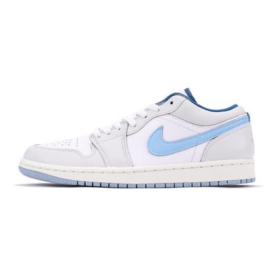 Air Jordan 1 Каштановый Нескользящие Покрытие Амортизация Низкие Винтажные Баскетбольные Кроссовки Мужские Белый Синий FN5214-141(Команда15-)