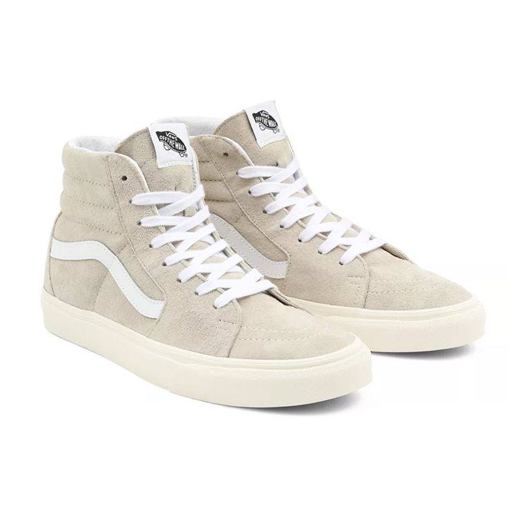 Vans Sk8-Hi Pig Suede - Овсяные кроссовки унисекс Коричневые белоснежные VN0A5JMJ94V