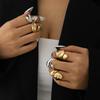Кольцо-змея Fashion Sense Irregular Snake Ring Simple Alloy Geometric Rings Set Premium Light Luxury Sense Net Red Ins Style Commuter для женщин
