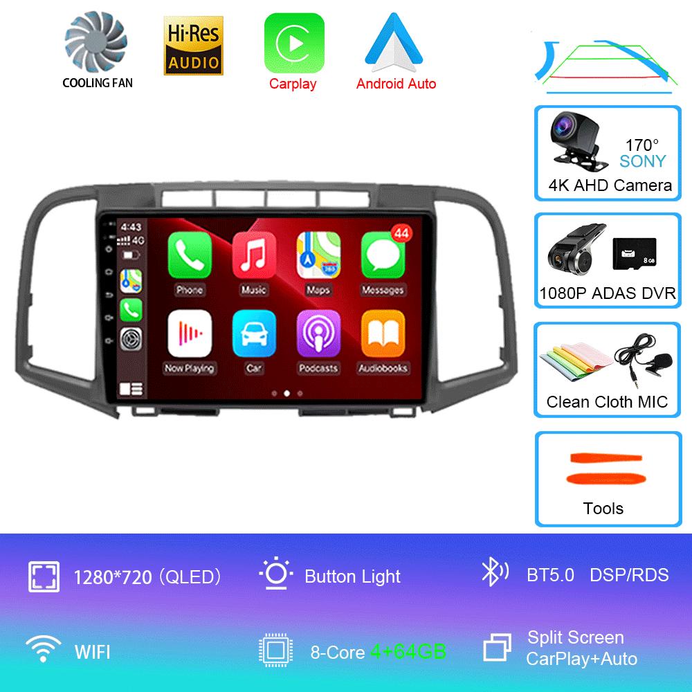 Для Toyota Venza 2008 - 2016 QLED DSP Android 14 автомобильный радиоприемник Smart Multimedia Video Player Auto Stereo Navi GPS головное устройство