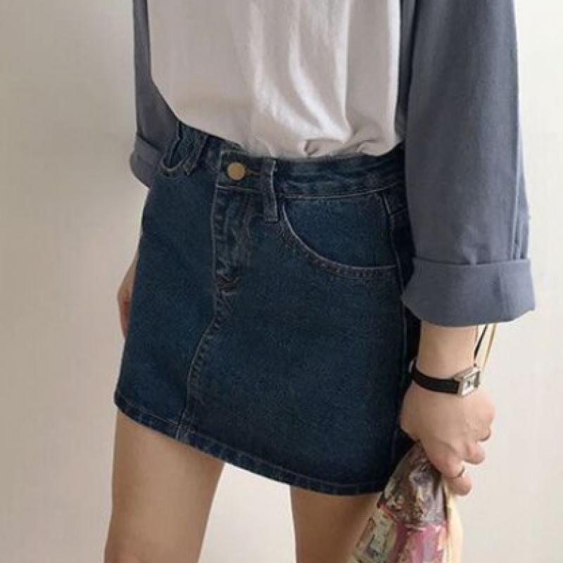 Shop Women S DAily A Line Denim Mini Skirt Blue Won wSk We6d086