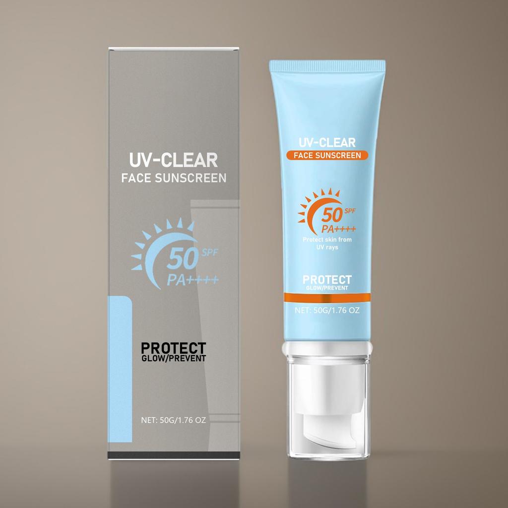 Солнцезащитный крем SPF50+ отбеливающий для меланиновой кожи натуральный увлажняющий солнцезащитный крем для лица и тела натуральные ингредиенты для всех типов кожи блокирует УФ-лучи 50 мл