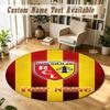 Round Rug Custom Nameracing club de lens Pattern Non Slip Carpet Home Floor Decor