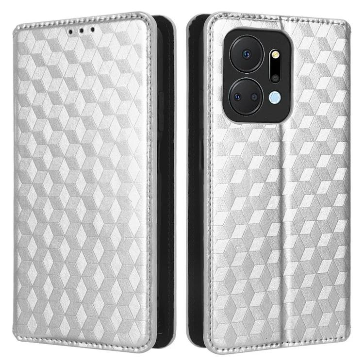 Для Honor X7a 5G/Play7T 5G чехол-кошелек-подставка для телефона из искусственной кожи с принтом в виде ромба чехол для телефона