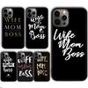 Чехол для телефона Wife Mom Boss funny для iPhone 17 Air 16 16e 15 13 14 11 12 Pro Max Plus coque fundas Shell