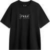 Sports Trend Series Letter Print Round Neck Comfortable Breathable Short Sleeve T-Shirt Men Tops Black AHSUB93-2