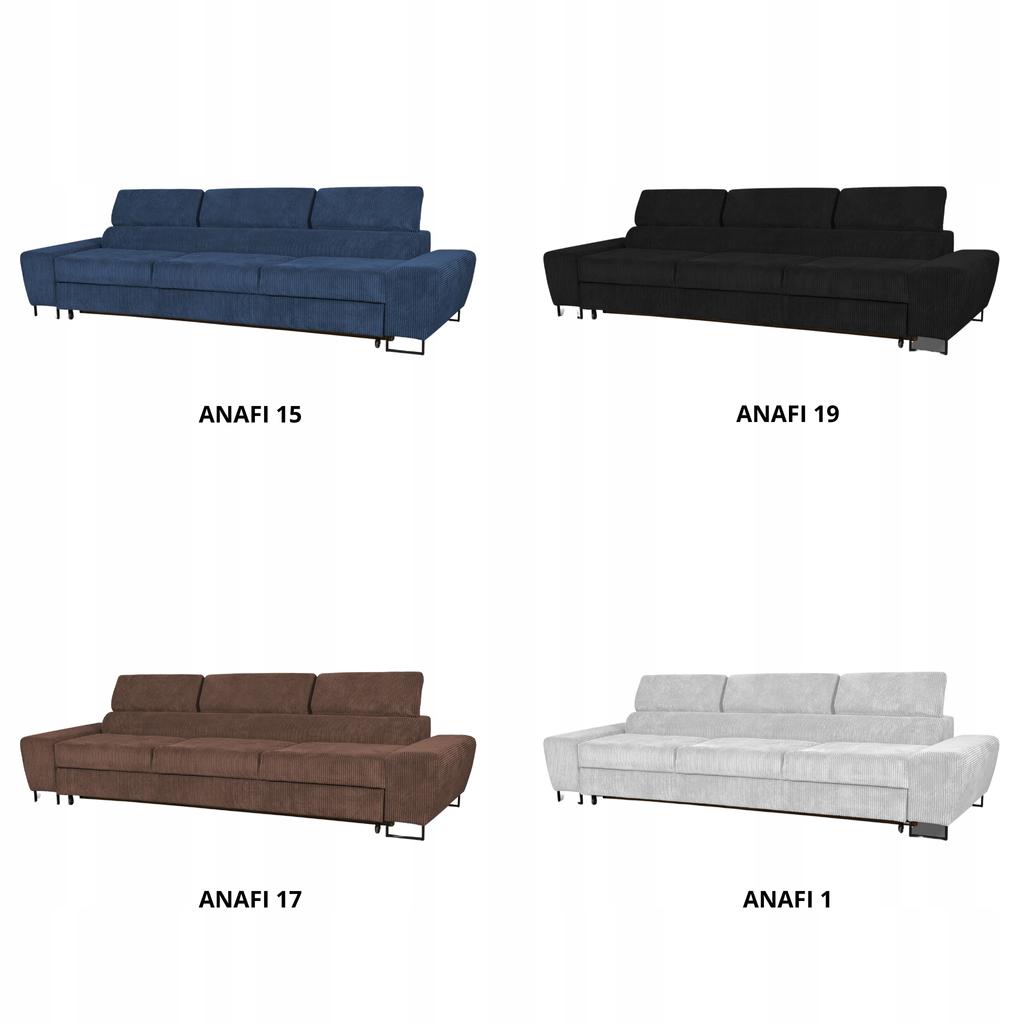 Sofa kanapa 3 os rozkładana z f. spania Savio Family meble beżowy sztruks