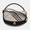 [Pre-Owned] Highlands Metal Accessories Detachable Adjustable Leather Shoulder Strap Cotton Crossbody Handbag - Excellent #1X3I7MK