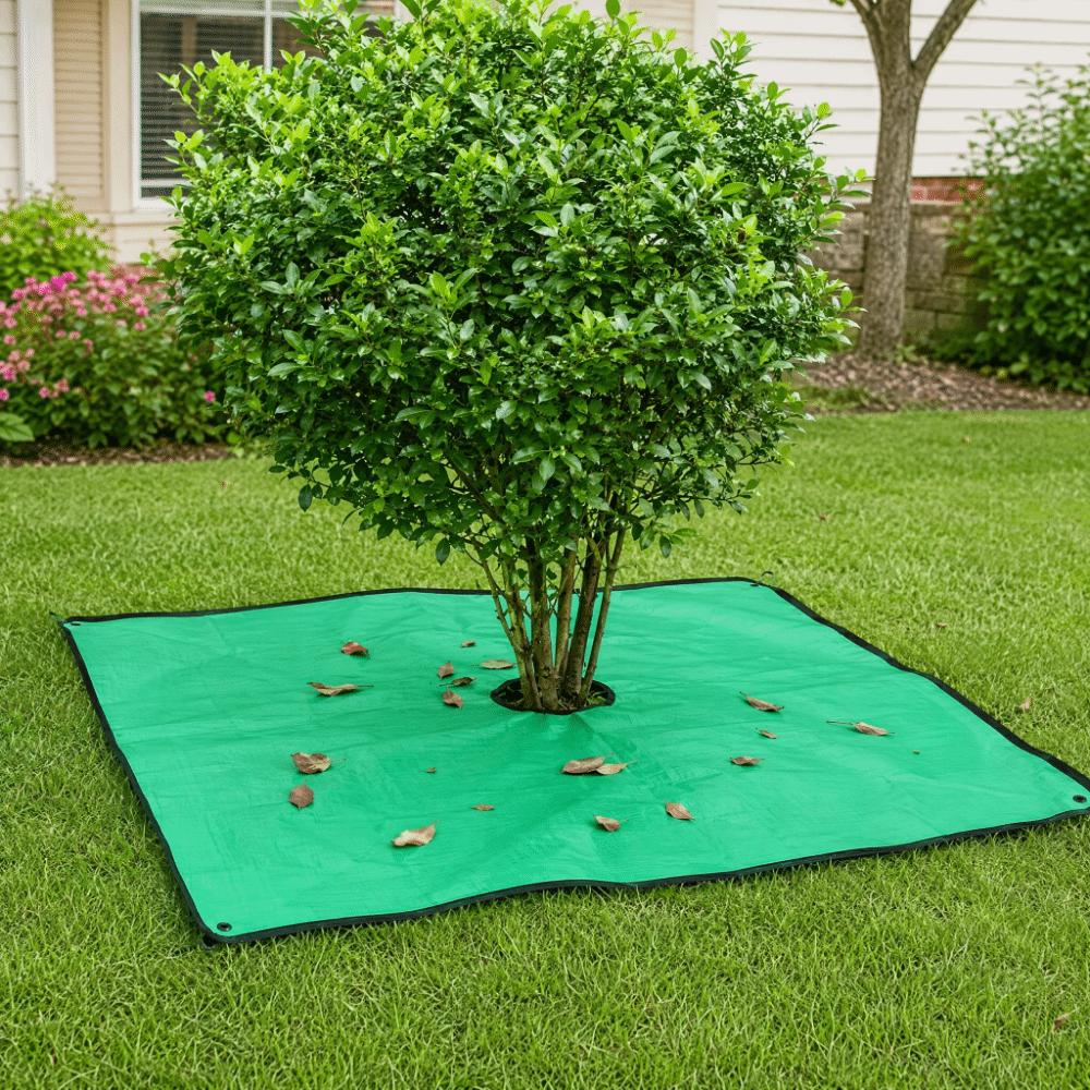 1m 3.28ft Fallen Leaves Collection Four Corner Buttons Shrub Base Mulch Mat Outdoor Use