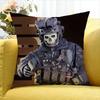C-Call Of D-Duty Ghost Chibis Various Sizes Square Pillow Case For Car Home Bedchamber Decor