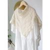 Handmade Crochet Triangle Scarf Versatile Spring Summer Women Solid Color Hollow Shawl Scarf