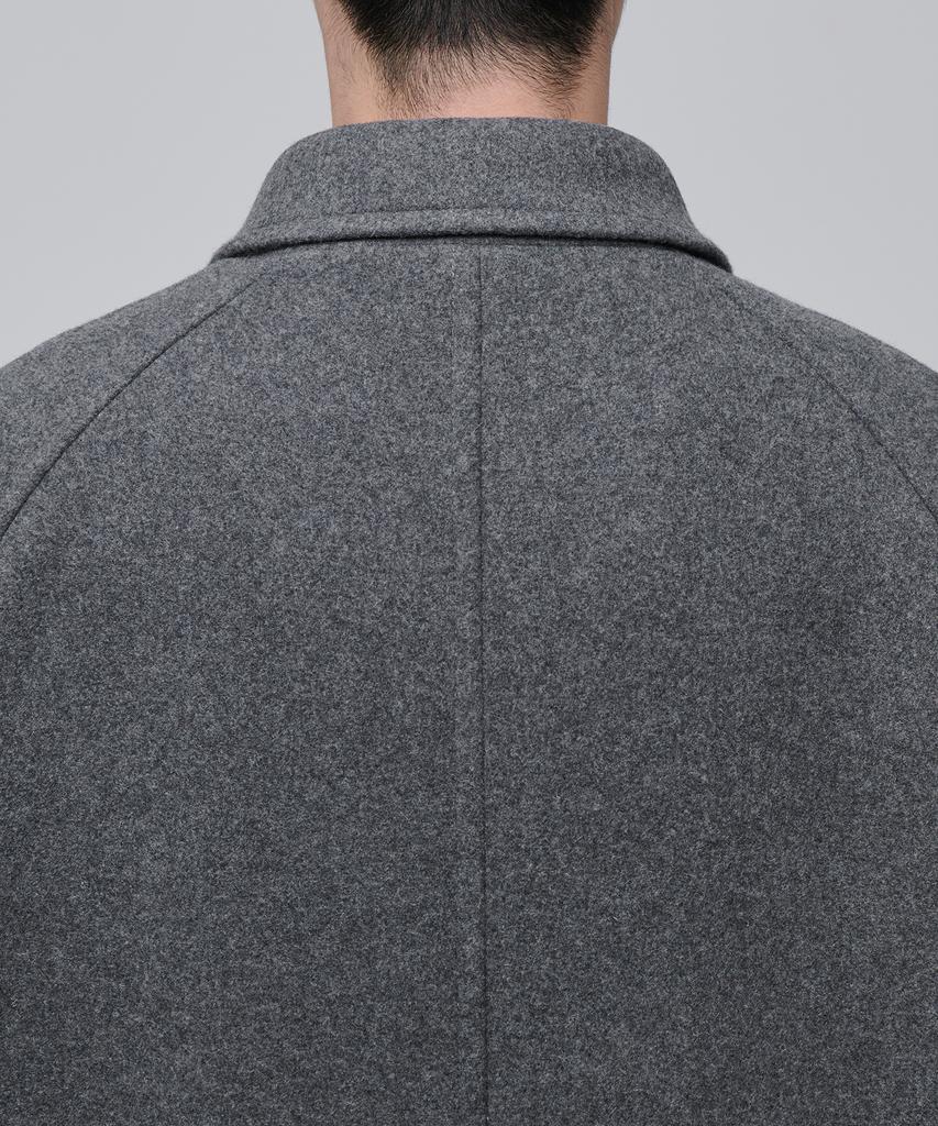 Musinsa Standard Cashmere Blend Oversized Balmacaan Coat [Medium Grey]