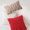 Corduroy Throw Pillowcase Soft Woven Fried Dough Twists Removable Throw Pillow Cover for Living Space
