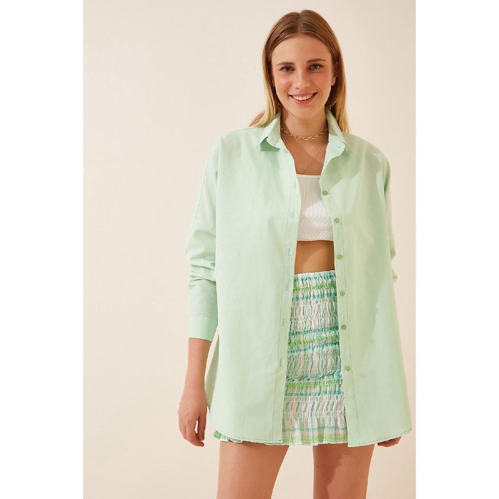 Базовая рубашка Oversize шоколадного цвета