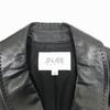 Japan Jin Abe Paris Lamb Leather Jacket 28 Women S-M Black Trumpet Sleeves(USED)