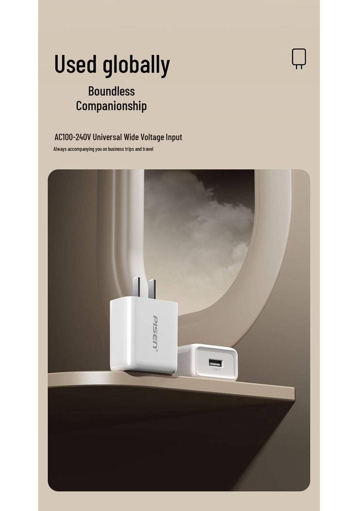 PISEN 10 Вт USB-зарядное устройство для Apple Earbuds и Power Banks, выход 5 В/1 А/2 А