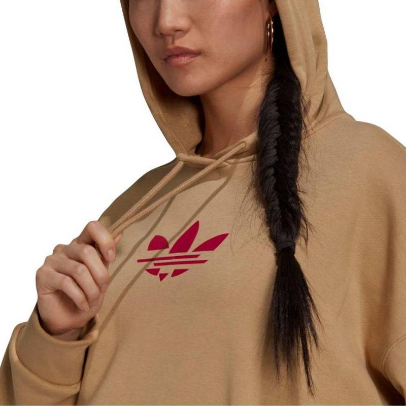 Adidas Originals Sweatshirts Women's Khaki Hooded Moderate Regular H09307