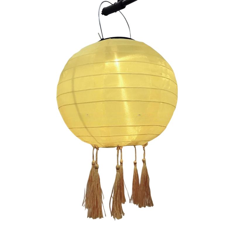 12-дюймовый водонепроницаемый солнечный китайский фонарь тканевый подвесной светильник для уличного фестиваля свадьбы дня рождения вечеринки сада подвесной светильник декор