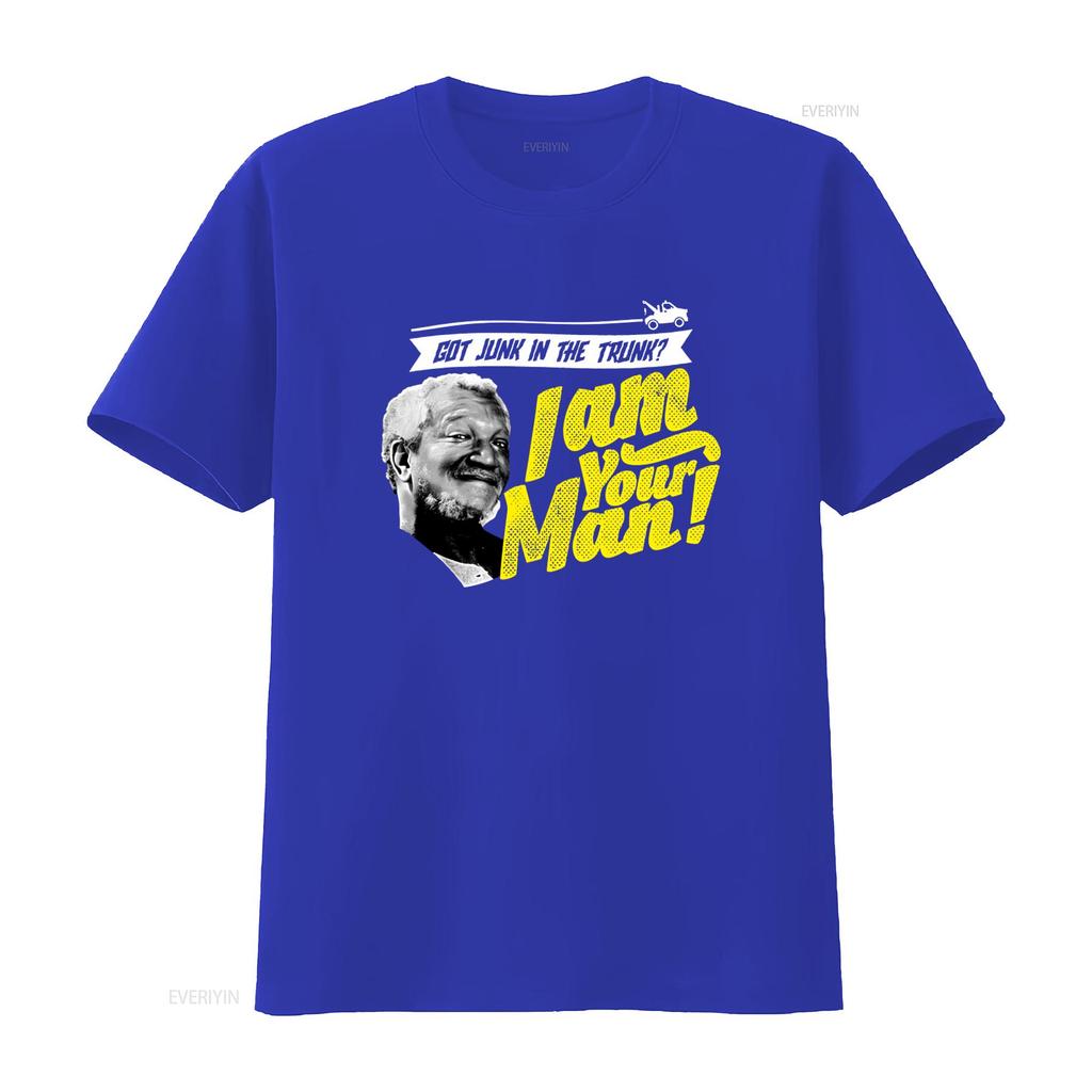 Redd Foxx Junk In The Trunk Mens T Shirt Sandford Sons Fred I Am Your Man Design Unique Print vintage Washed homme Breathable