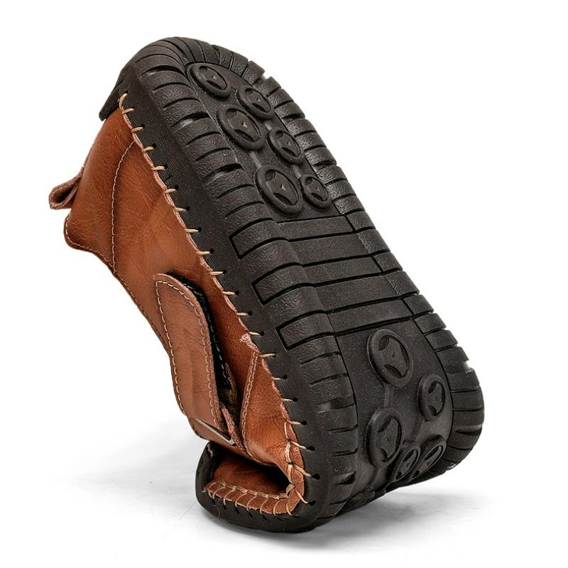 Модная мужская обувь слипоны, удобная, на плоской подошве, кожаная, мужская, дышащая, для улицы, повседневная, слипоны, из коровьей кожи, для ходьбы, большой размер 48