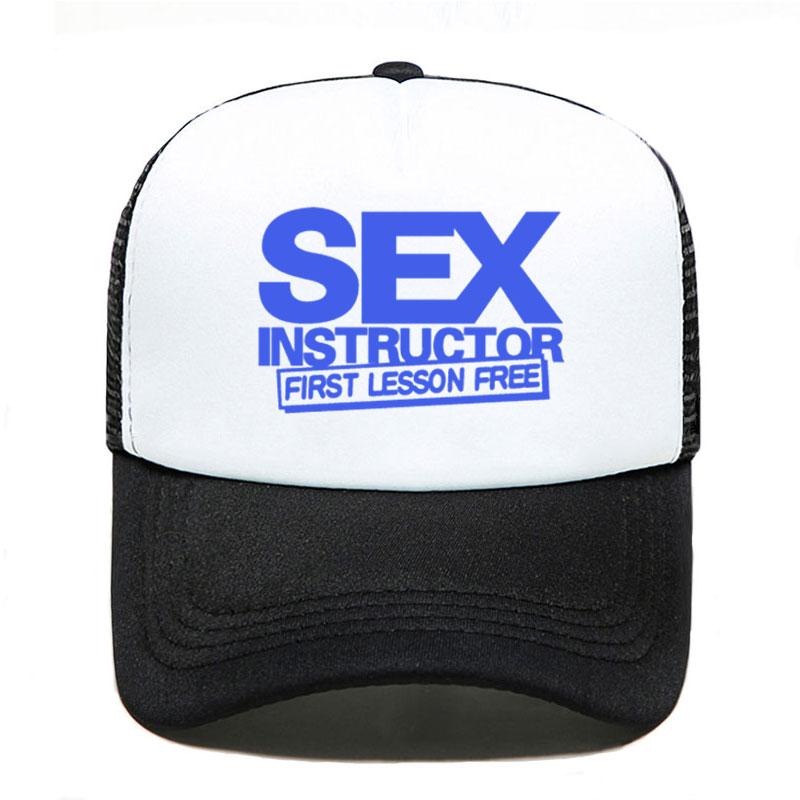 Sex Instructor Funny Creative Baseball Cap Casual Unisex Women Parentchild Hats Mesh Visor Outdoor Sun Hat Adjustable Caps