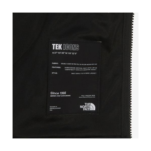 The North Face Мужская длинная стеганая куртка на молнии с карманами NJ4FR67A