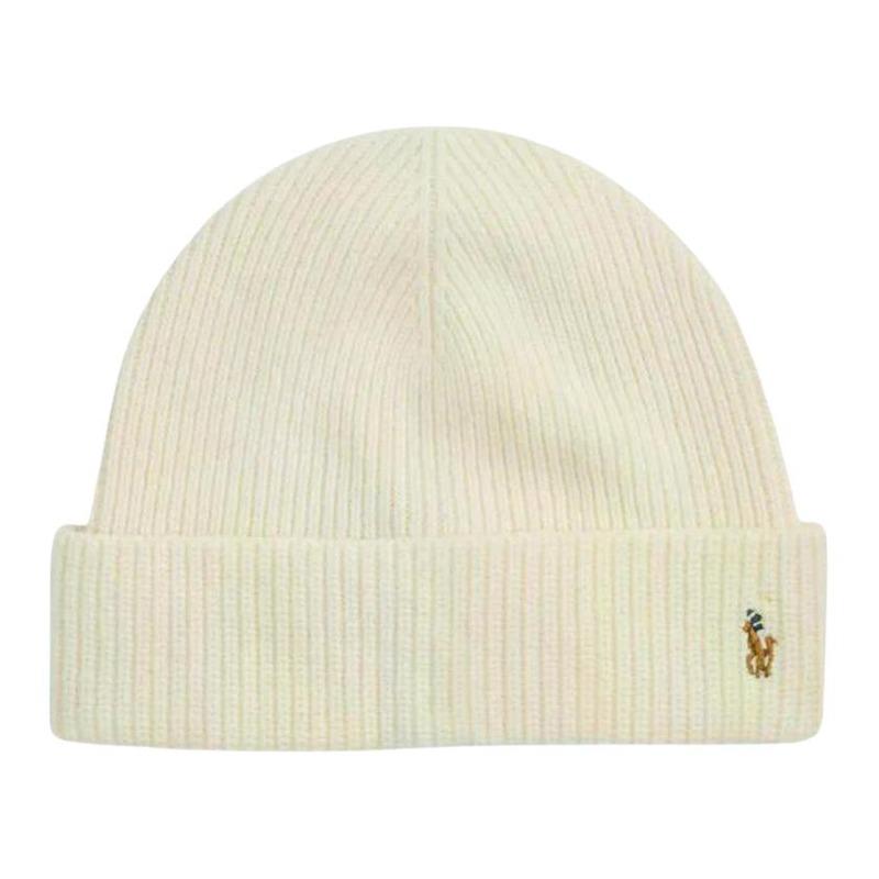 Polo Ralph Lauren Front Logo Wool Fleece Hat Unisex Couple Style White 449964247001