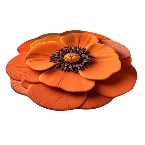 3D Цветочный коврик для пола Абсорбирующий коврик для ванной Реалистичный цветочный ковер с нескользящей основой для ванной комнаты, гостиной, спальни, прихожей