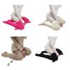 1 Pair Women Long Socks Solid Color Rhombus Texture Autumn Winter Knitting Stockings with Wool Balls Daily Wear