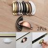Antique Brass Cabinet Dresser Shell Shape Door Handle Wardrobe Pulls Cabinet Pulls Drawer Knob