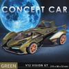 1/22 Lamborghini V12 GT Alloy Miniature Car Model Diecast Metal Scale Car Sound and Light Collection Children Toy Car Vehicles Gift