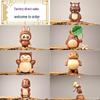 Creative Wooden Crafts: Little Prince Hippo Wood Ornament with Solid Wood Base