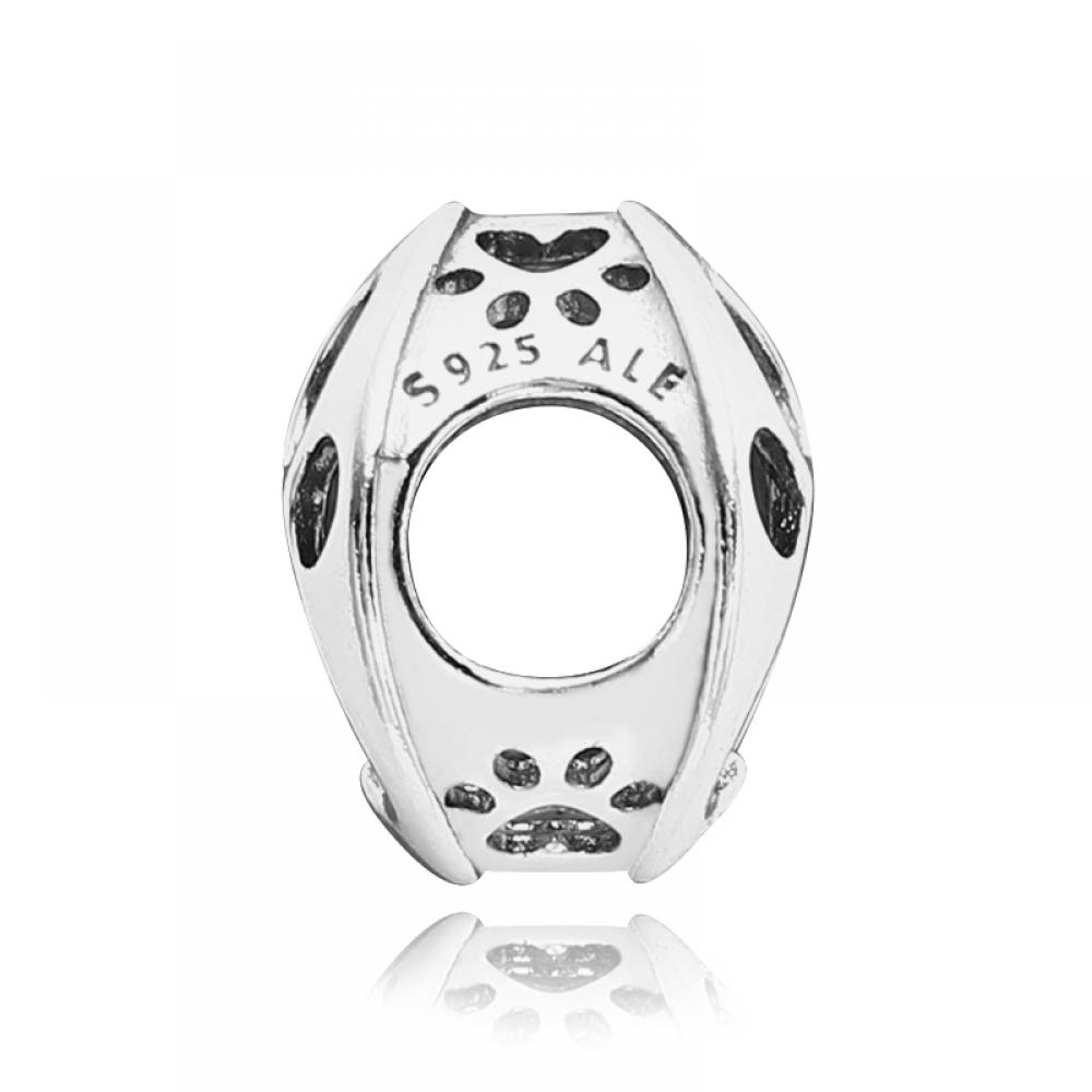 Pandora 798869c00 Openwork Four Footprint Silver Charm