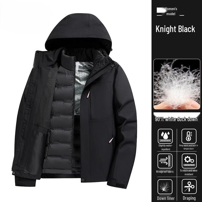 Camel Outdoor Женская водонепроницаемая пуховая парка 3-в-1 для зимнего туризма и альпинизма