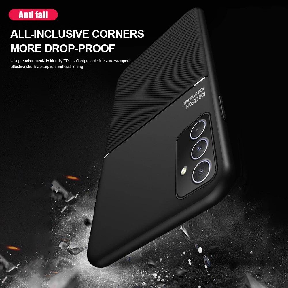 Магнитный автомобильный держатель, силиконовый чехол для Samsung Galaxy S23 Ultra A34 A14 A34 A54 5G, мягкий защитный чехол с рамкой