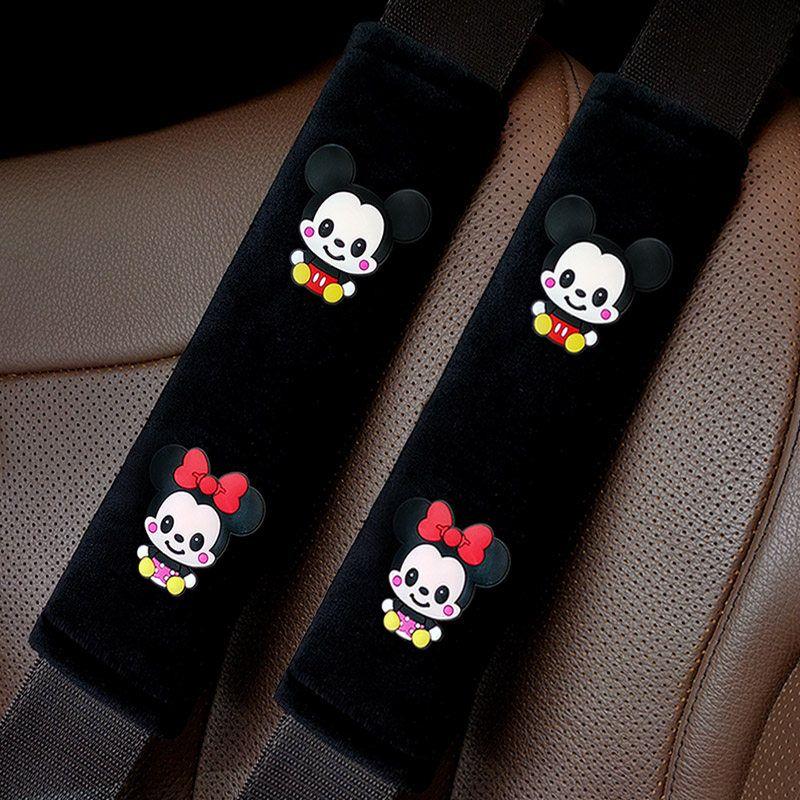 Cute Cartoon Doll Car Safety Belt Shoulder Pad Cover Boutique All Year Round Safety Belt Protective Case Special Decoration Pairs