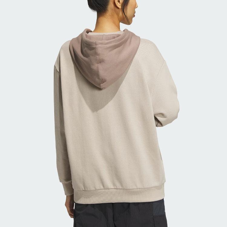 Adidas Толстовка с капюшоном Originals Trefoil Sportswear с логотипом в виде буквы, женские топы светло-коричневого цвета IW9412
